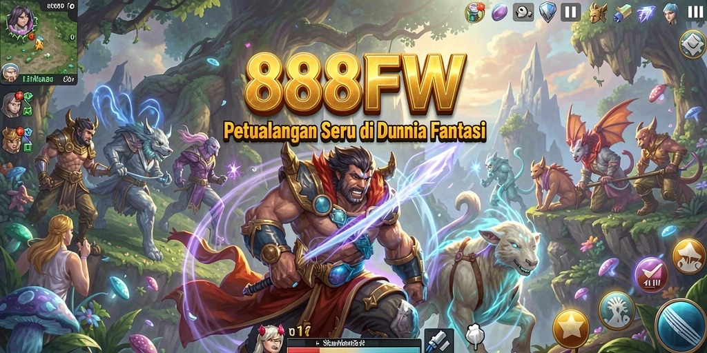 Tampilan gameplay seru di dunia petualangan 888FW.