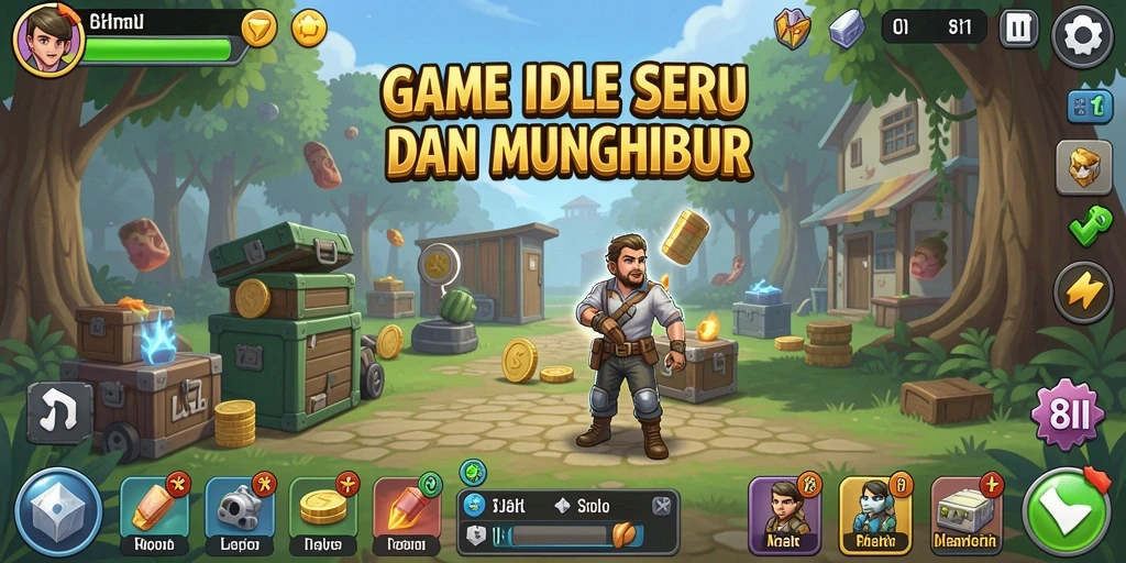 Screenshot gameplay 8II menampilkan karakter yang sedang beraksi dalam mode Idle.