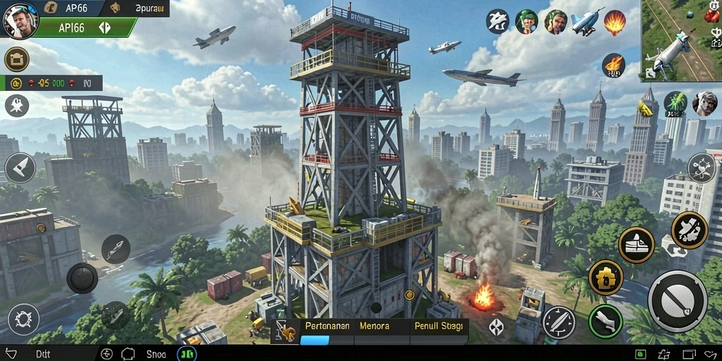 Tangkapan layar API66 menampilkan gameplay seru Tower Defense.