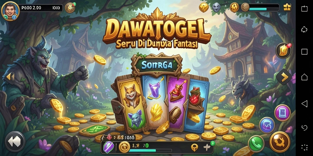 Screenshot utama DAWATOGEL yang menunjukkan aksi pertarungan yang mendebarkan.