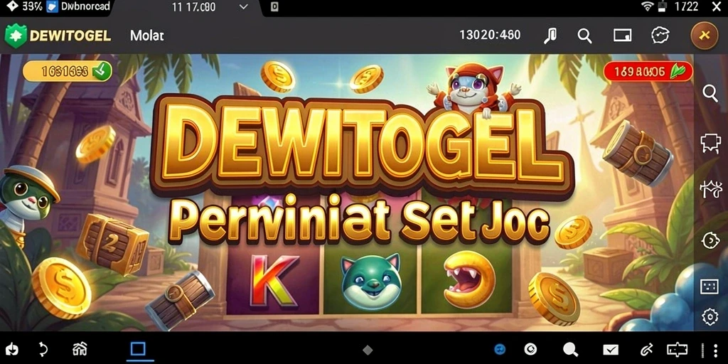 Screenshot gameplay DEWITOGEL menampilkan mesin slot yang menarik.