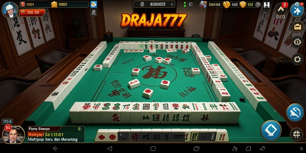 Screenshot DRAJA777 menampilkan gameplay menarik permainan Mahjong.