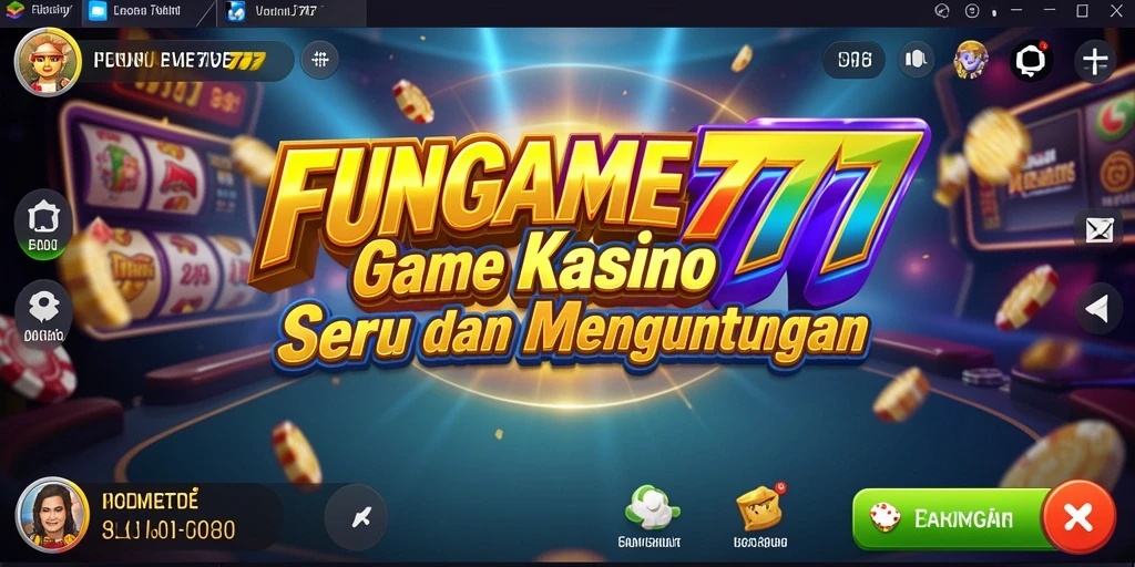 Screenshot FUNGAME777 menampilkan gameplay seru kasino.