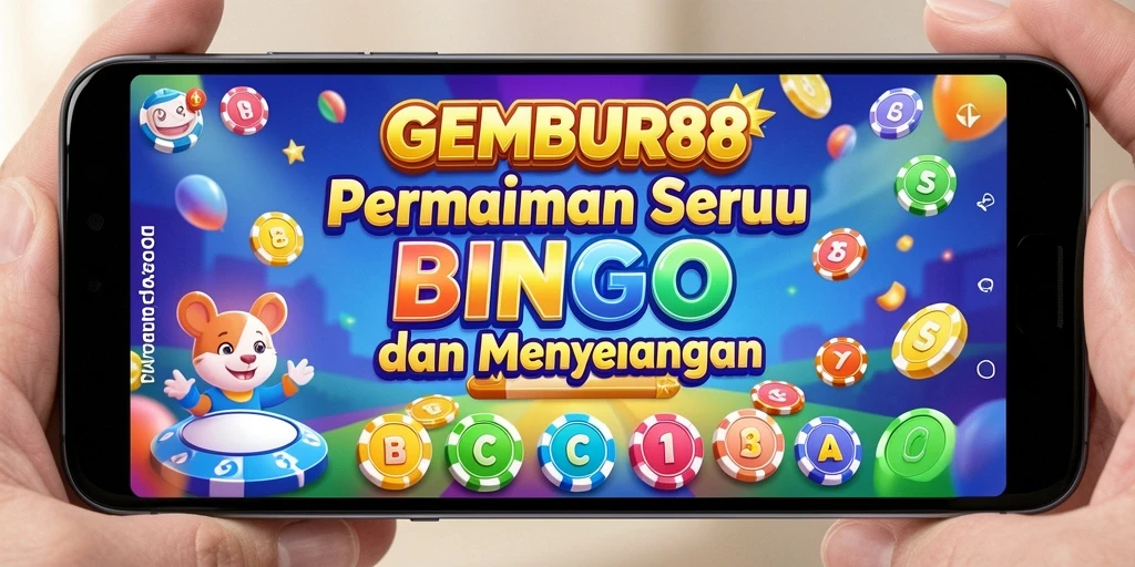 Tampilan gameplay fantastis dari GEMBUR88 dengan interaksi Bingo yang seru.