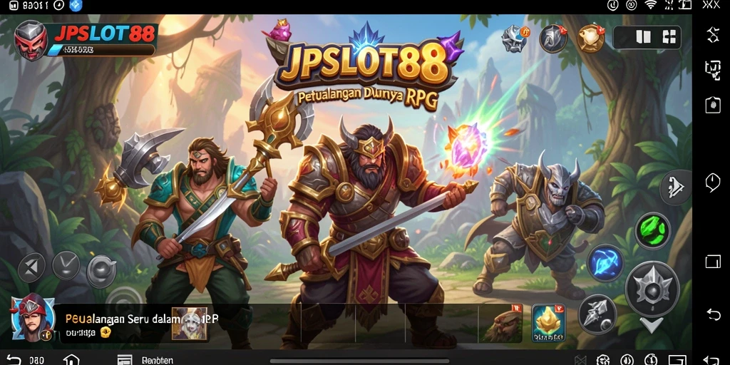 Tampilan screenshot utama dari gameplay RPG JPSLOT88 yang memikat.