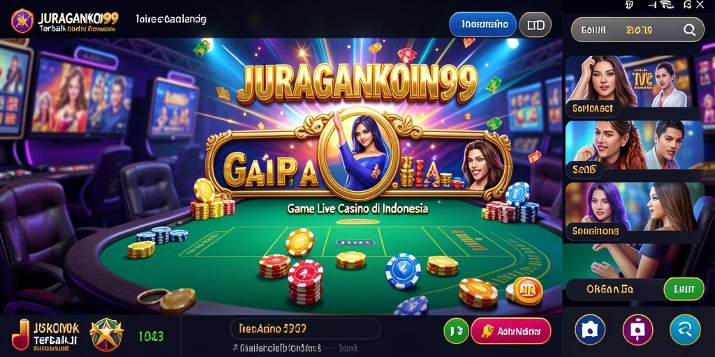 Tampilan gameplay Live Casino yang menarik dan interaktif.