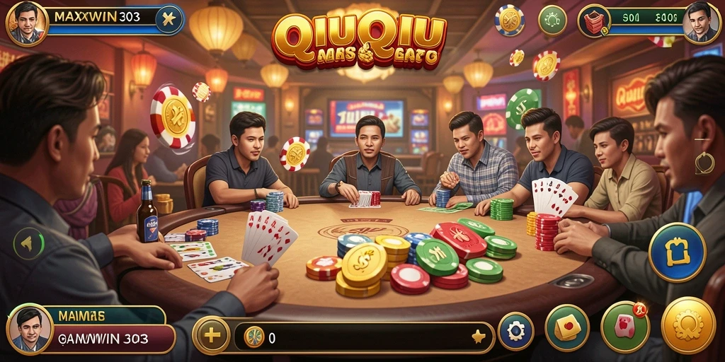Tangkapan layar gameplay QiuQiu yang menarik di MAXWIN303.