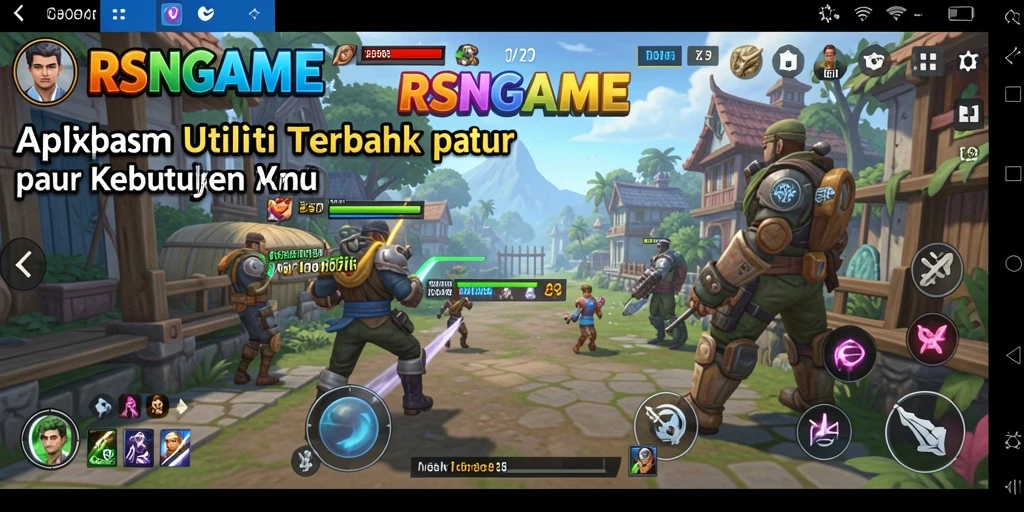 Tampilan antarmuka pengguna RSNGAME yang menarik dan fungsional untuk kebutuhan utiliti.