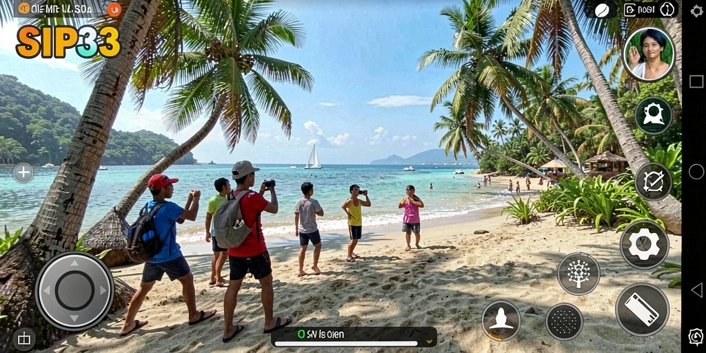 Tampilan gameplay SIP33 yang menarik dan menenangkan.