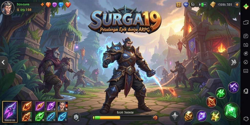 Tangkapan layar gameplay ARPG yang menarik dalam SURGA19.
