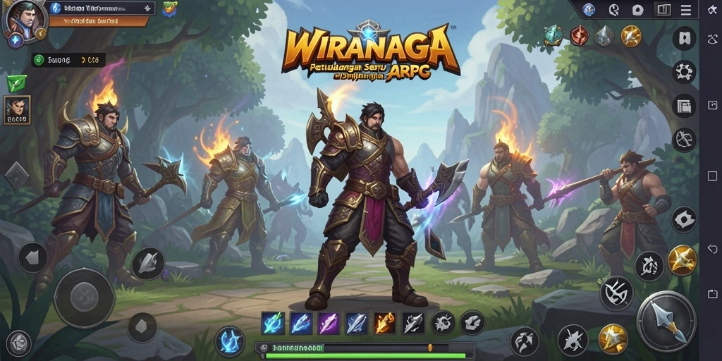 Screenshot utama WIRANAGA menampilkan aksi seru dalam gameplay ARPG.